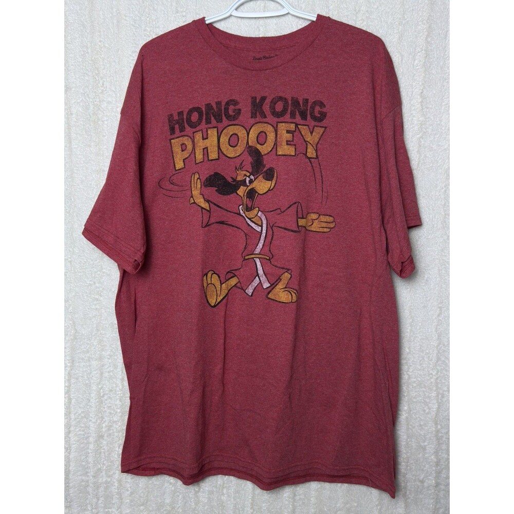 Y2K Hong Kong Phooey Cartoon T-Shirt UNISEX Red Graphic Tee Hanna-Barbera 2XL